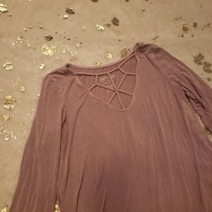 American Eagle Small Soft & Sexy Mauve Long Sleeve